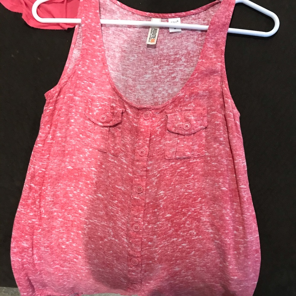 flowy pink blouse